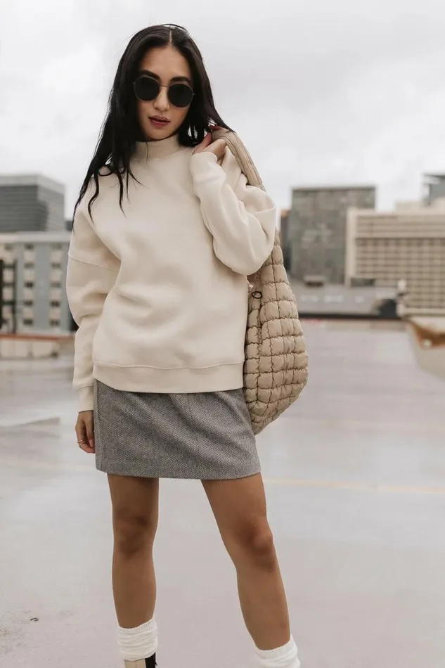 Kienna Sweatshirt In Cream Cream Women Bohme Tops