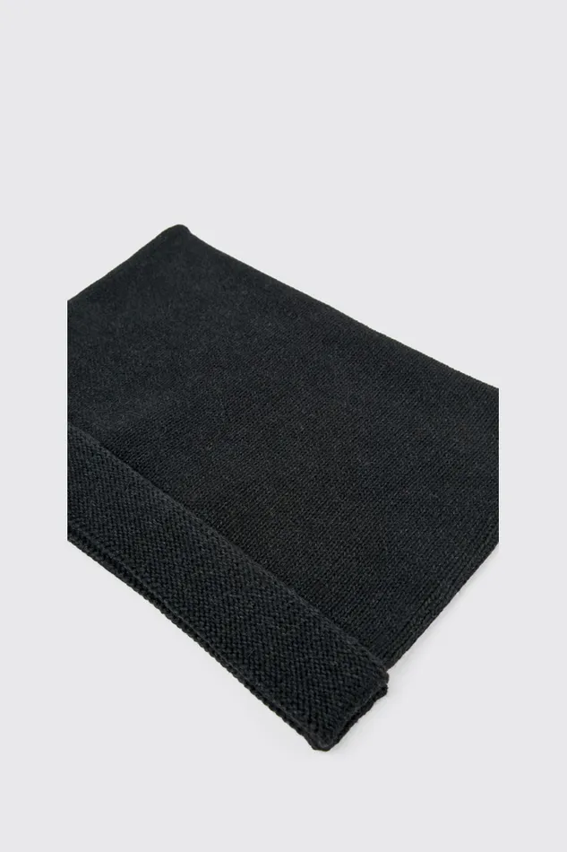 Knit Women Camper Knit Hat Black Melange Knit Hat One Size