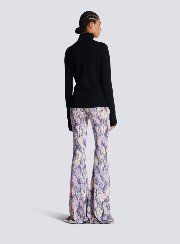 Knitted Turtleneck Jumper Black Women Balmain Knitwear
