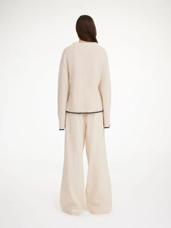 Knitwear Women By Malene Birger Cierra Sweater Oyster Gray Knitwear Women By Malene Birger Cierra Sweater Oyster Gray