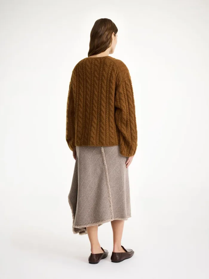 Knitwear Women By Malene Birger Cimone Cableknit Sweater Bison Knitwear Women By Malene Birger Cimone Cableknit Sweater Bison
