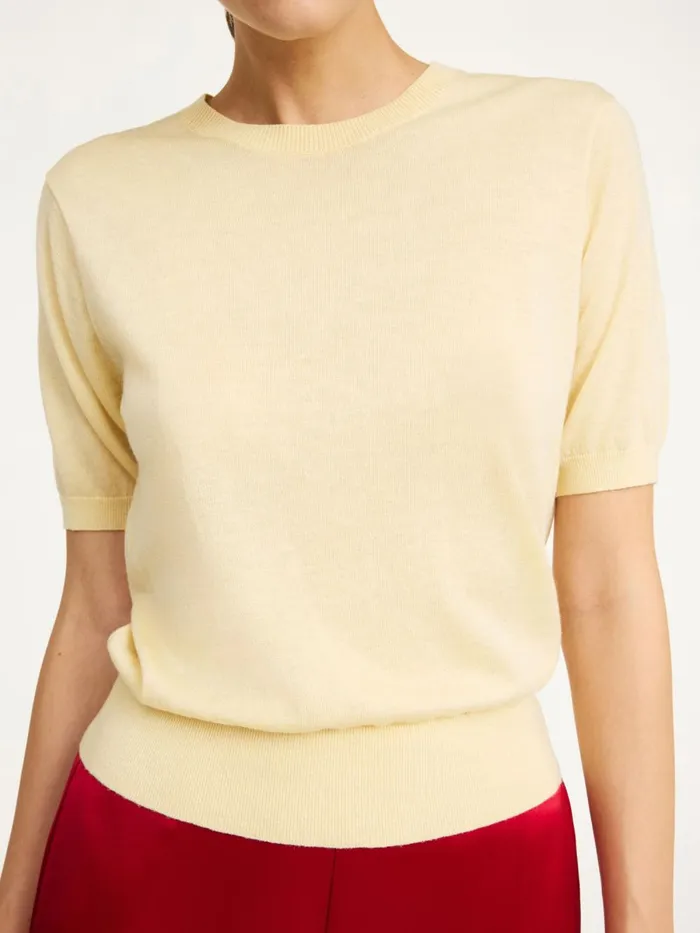 Knitwear Women By Malene Birger Lelle Sweater Sea Mist Knitwear Women By Malene Birger Lelle Sweater Sea Mist