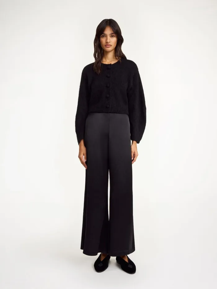 Knitwear Women By Malene Birger Zharea Woolblend Cardigan Black