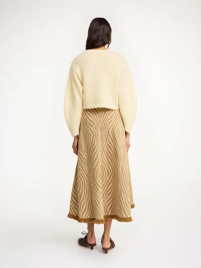 Knitwear Women By Malene Birger Zharea Woolblend Cardigan Sea Mist