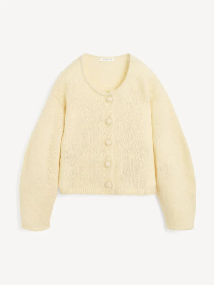 Knitwear Women By Malene Birger Zharea Woolblend Cardigan Sea Mist