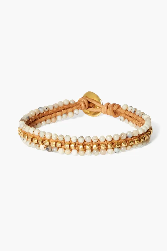 Koa Cuff Wrap Bracelet Multi Brioche Agate Women Chan Luu Bracelets