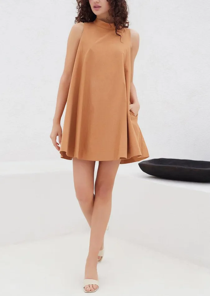 Lady Like Charm Mini Dress Rust Women Lost Wander Dresses