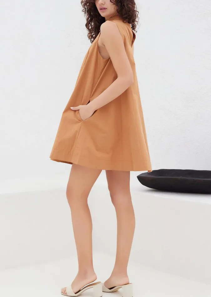 Lady Like Charm Mini Dress Rust Women Lost Wander Dresses