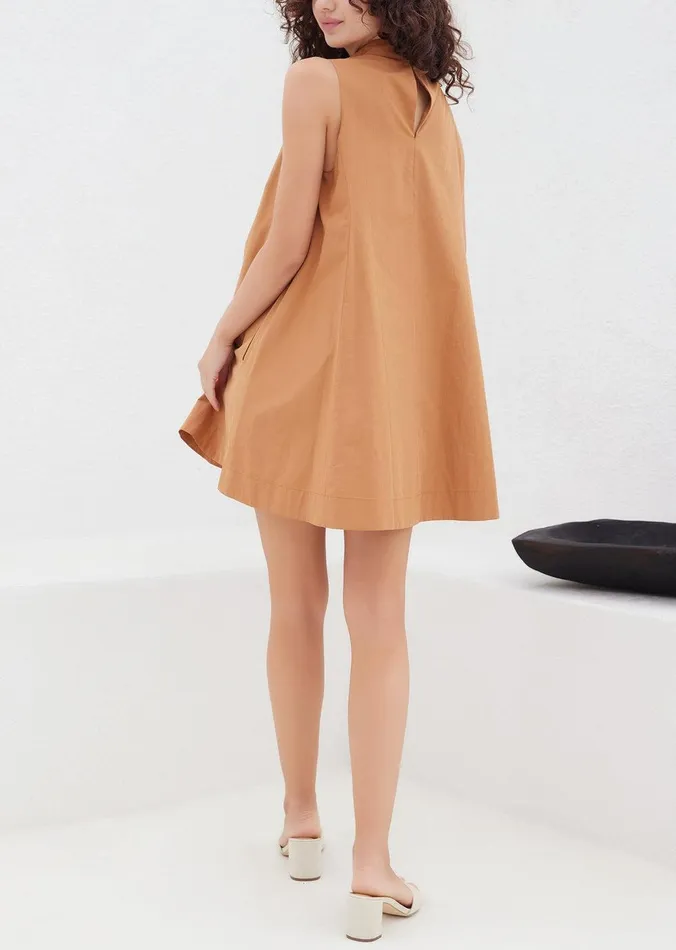Lady Like Charm Mini Dress Rust Women Lost Wander Dresses