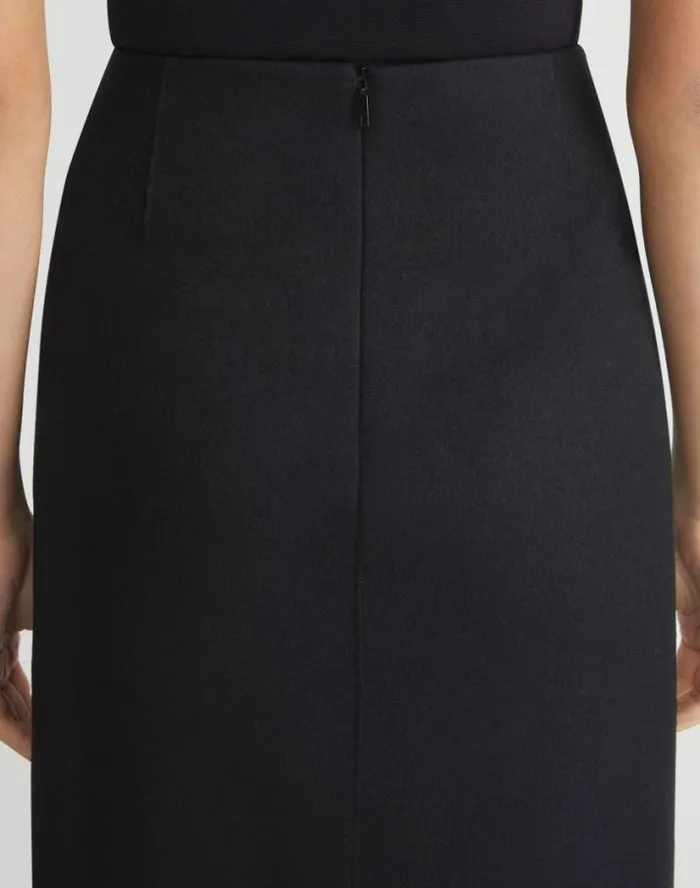 Lafayette 148 New York Boiled WoolCashmere Jersey Pencil Skirt Black Ready To Wear Skirts