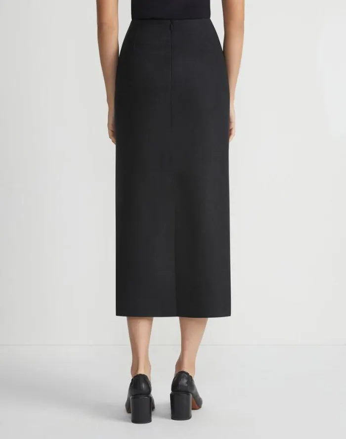 Lafayette 148 New York Boiled WoolCashmere Jersey Pencil Skirt Black Ready To Wear Skirts