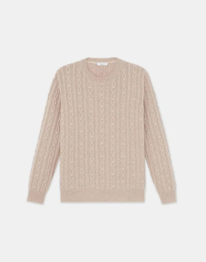 Lafayette 148 New York Cashmere Cable Sweater Blue Iris Ready To Wear Sweaters and Knits Lafayette 148 New York Cashmere Cable Sweater Blue Iris Ready To Wear Sweaters and Knits
