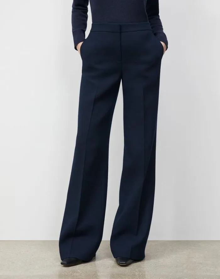 Lafayette 148 New York Responsible Wool Nouveau Crepe Dalton Pant Black Ready To Wear Pants and Shorts