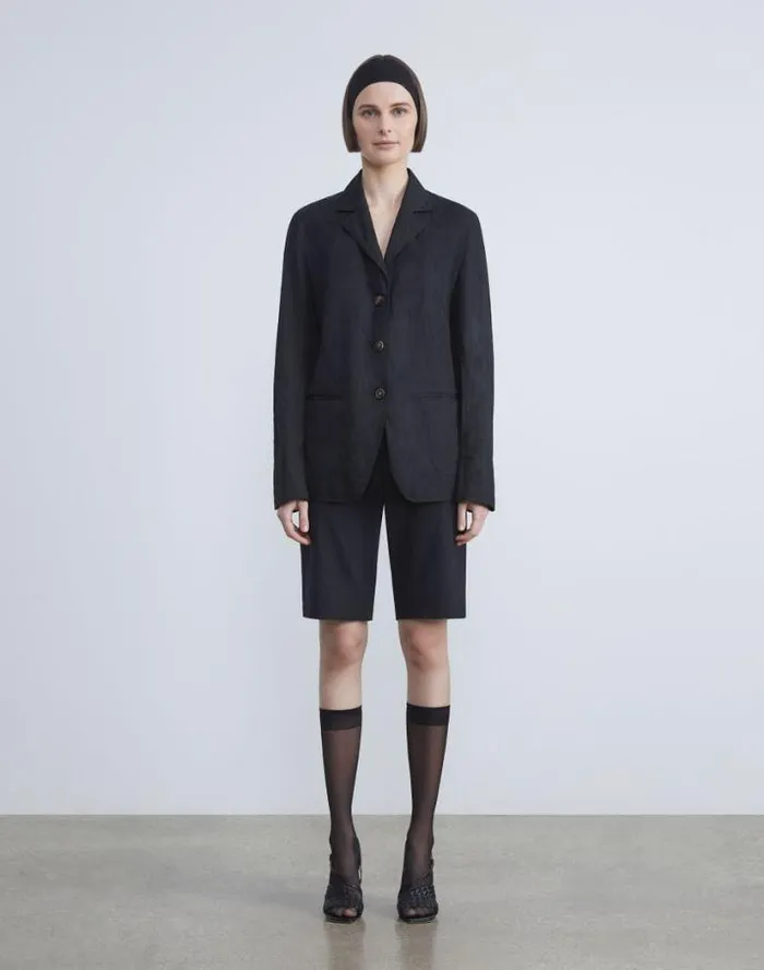 Lafayette 148 New York Stretch Twill Manhattan Bermuda Short Black Ready To Wear Pants and Shorts