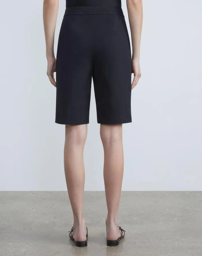 Lafayette 148 New York Stretch Twill Manhattan Bermuda Short Black Ready To Wear Pants and Shorts
