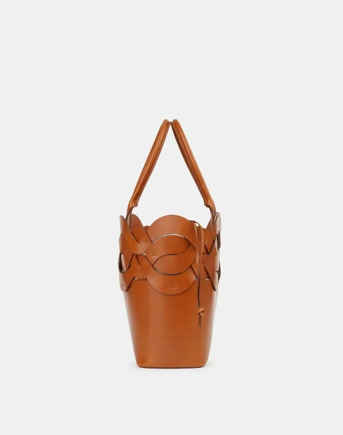 Lafayette 148 New York Vachetta Leather 8 Knot ToteLarge Copper HandbagsAccessories Leather Accessories