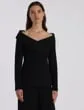 Lafayette 148 New York WoolSilk Crepe Portrait Collar Jacket Black Ready To Wear Jackets and Blazers
