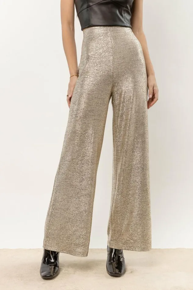 Lana Glitter Pants Champagne Women Bohme Pants