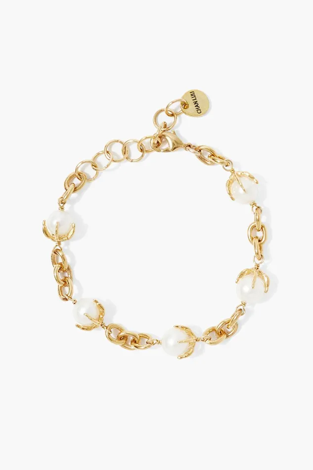 Lark Chain Bracelet White Pearl Women Chan Luu Bracelets