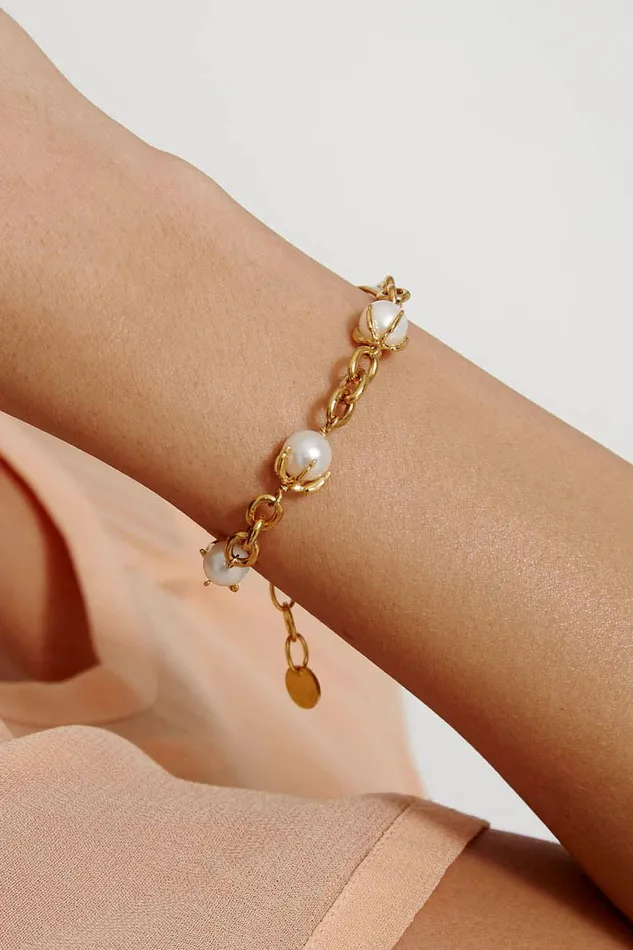 Lark Chain Bracelet White Pearl Women Chan Luu Bracelets