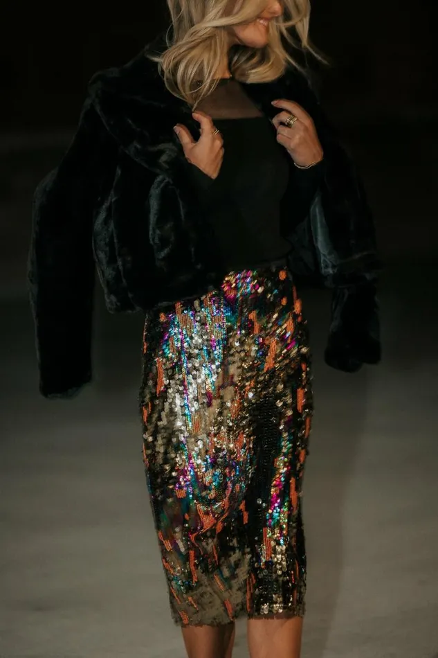 Layla Sequin Skirt Multi Women Bohme Skirts