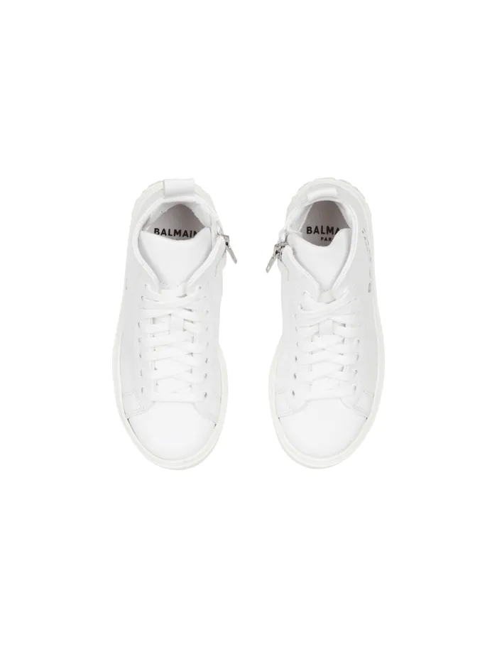Leather Hightop Trainers White Kids Balmain