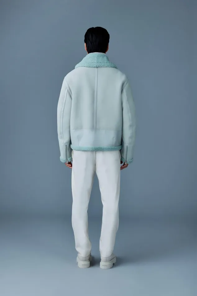 Leather Jackets Men Mackage ATLASSH Shearling And Leather Aviatorstyle Jacket Mint Leather Jackets Men Mackage ATLASSH Shearling And Leather Aviatorstyle Jacket Mint