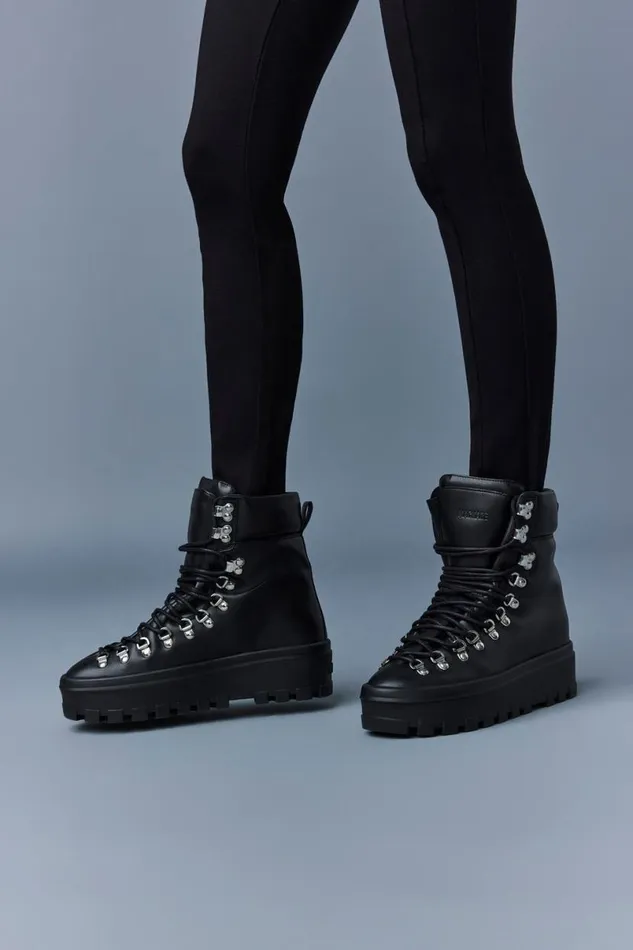 Leather Lined Boots Women Mackage BAINW Leather Midcalf Laceup Boots Black Leather Lined Boots Women Mackage BAINW Leather Midcalf Laceup Boots Black