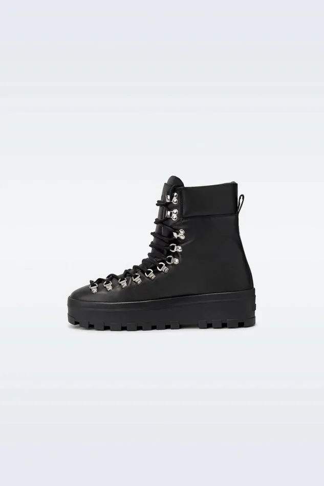 Leather Lined Boots Women Mackage BAINW Leather Midcalf Laceup Boots Black Leather Lined Boots Women Mackage BAINW Leather Midcalf Laceup Boots Black