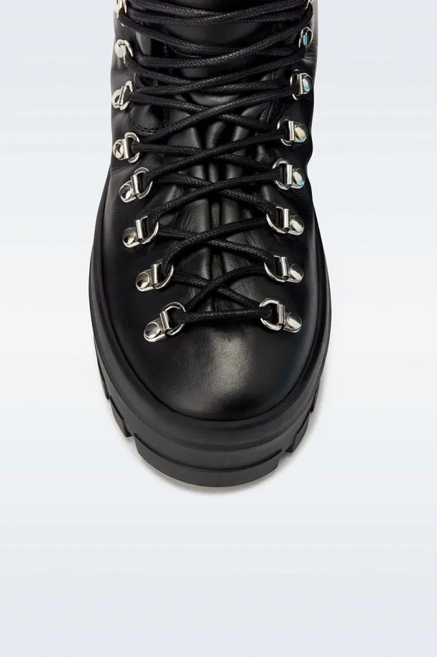 Leather Lined Boots Women Mackage BAINW Leather Midcalf Laceup Boots Black Leather Lined Boots Women Mackage BAINW Leather Midcalf Laceup Boots Black