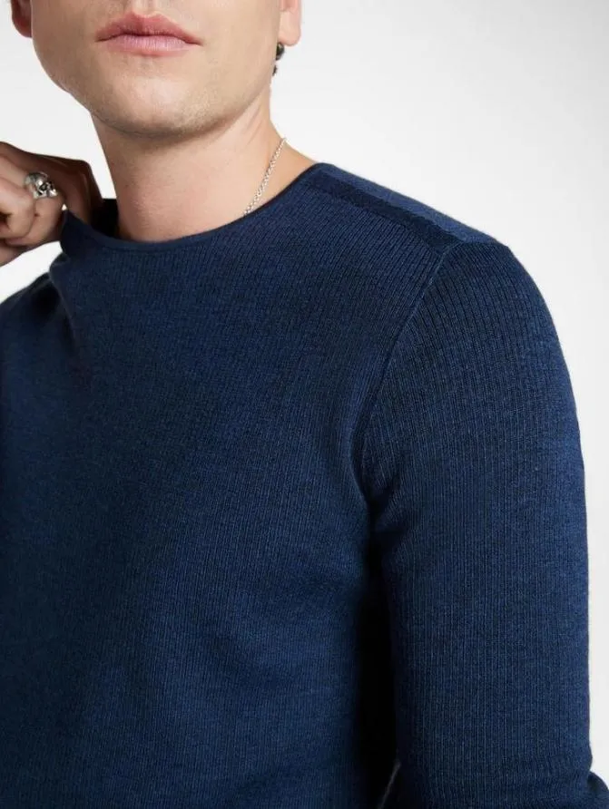 LEIRA CREWNECK SWEATER Black Clothing John Varvatos TShirts