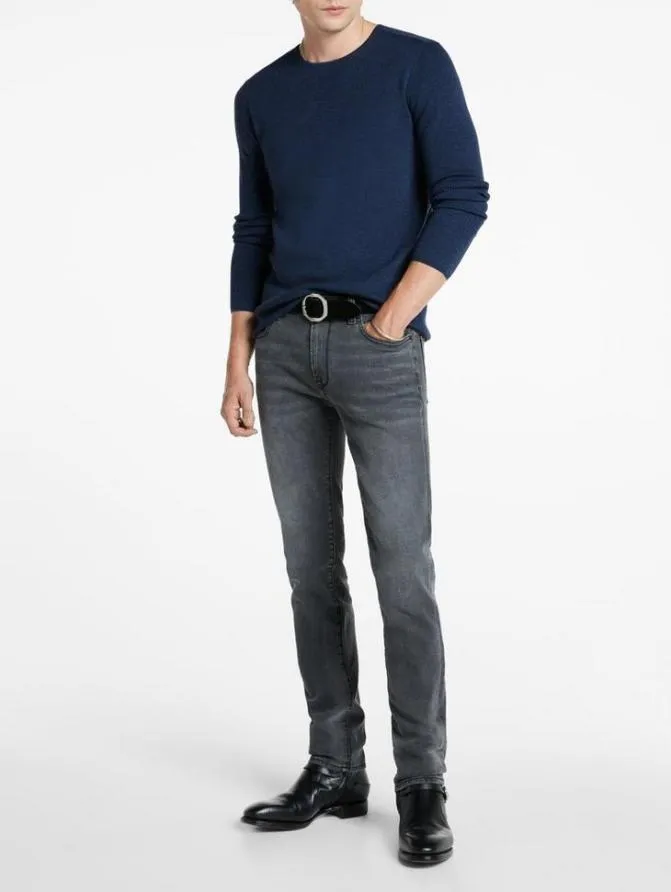 LEIRA CREWNECK SWEATER Black Clothing John Varvatos TShirts