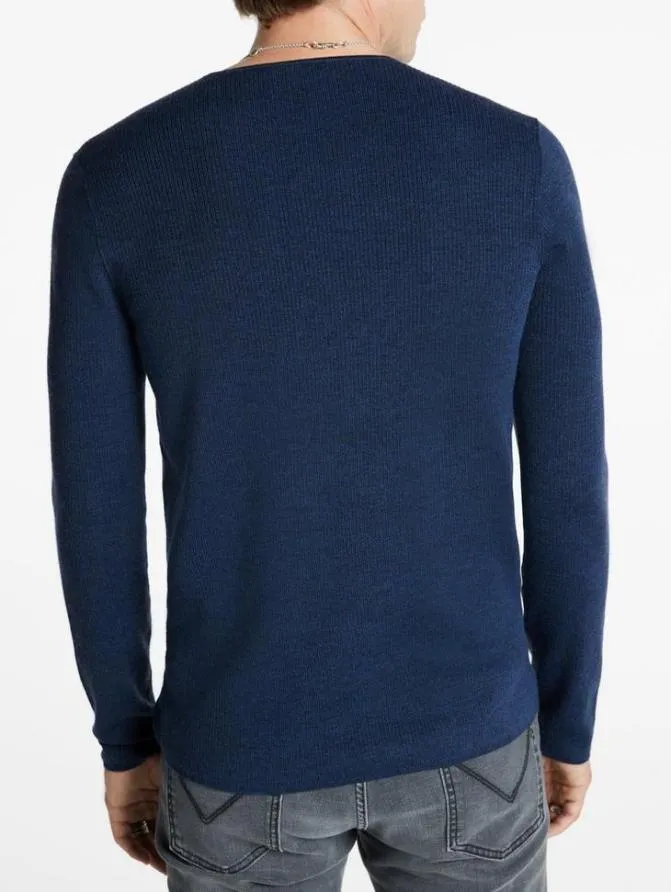 LEIRA CREWNECK SWEATER Black Clothing John Varvatos TShirts