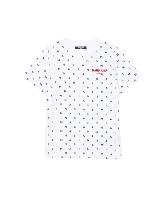 Letters Tshirt White Kids Balmain