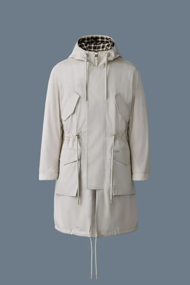 Light Down Jackets Men Mackage DESMOND 3in1 Light Down Long Parka Trench
