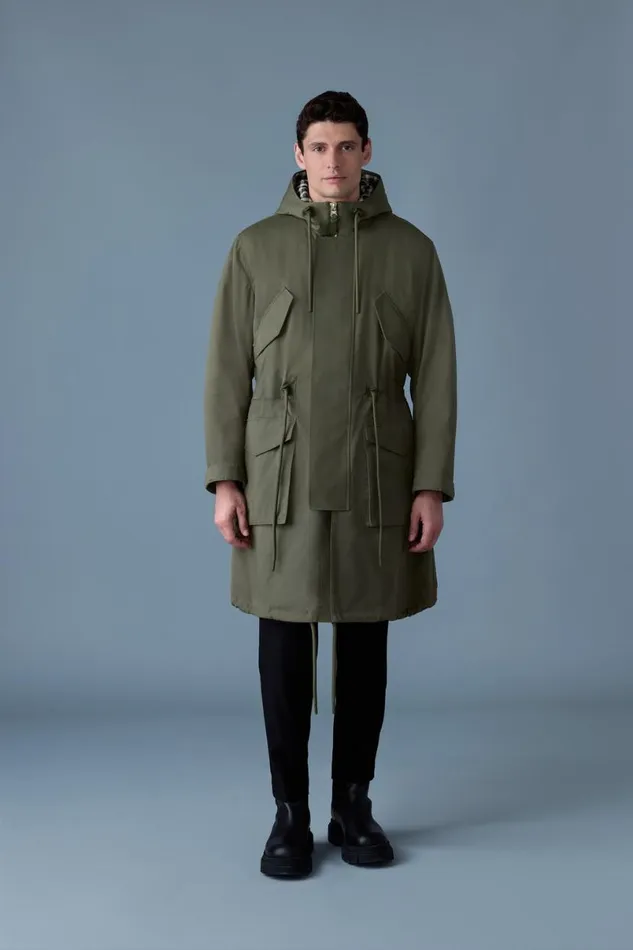 Light Down Jackets Men Mackage DESMOND 3in1 Light Down Long Parka Trench