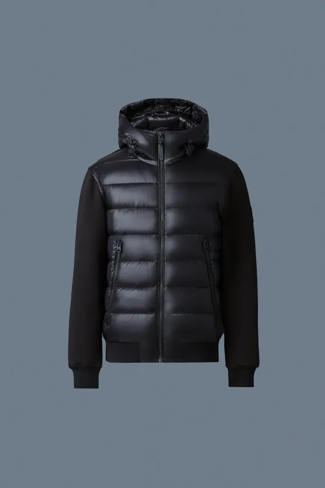 Light Down Jackets Men Mackage FRANKR Hybrid Jacket With Hood Trench