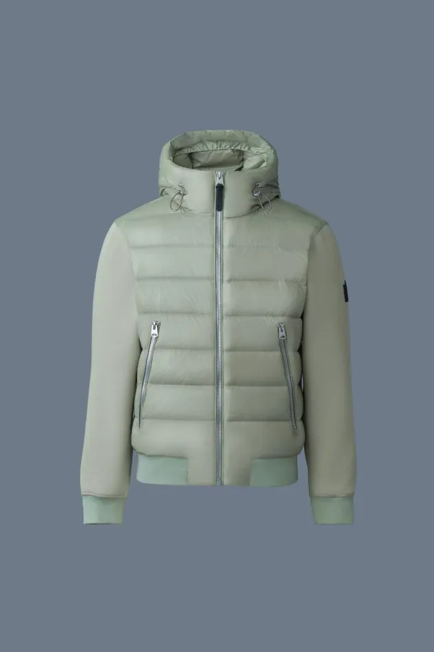Light Down Jackets Men Mackage FRANKR Hybrid Jacket With Hood Trench
