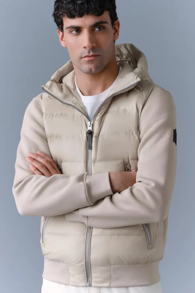 Light Down Jackets Men Mackage FRANKR Hybrid Jacket With Hood Trench