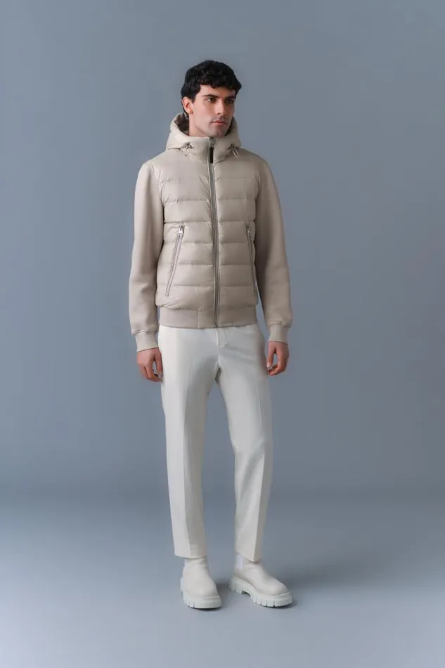 Light Down Jackets Men Mackage FRANKR Hybrid Jacket With Hood Trench