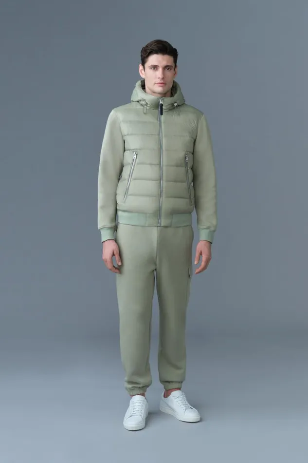 Light Down Jackets Men Mackage FRANKR Hybrid Jacket With Hood Trench