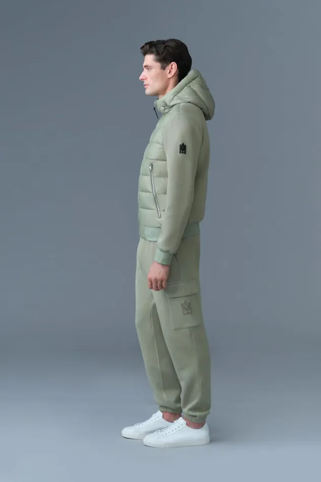 Light Down Jackets Men Mackage FRANKR Hybrid Jacket With Hood Trench