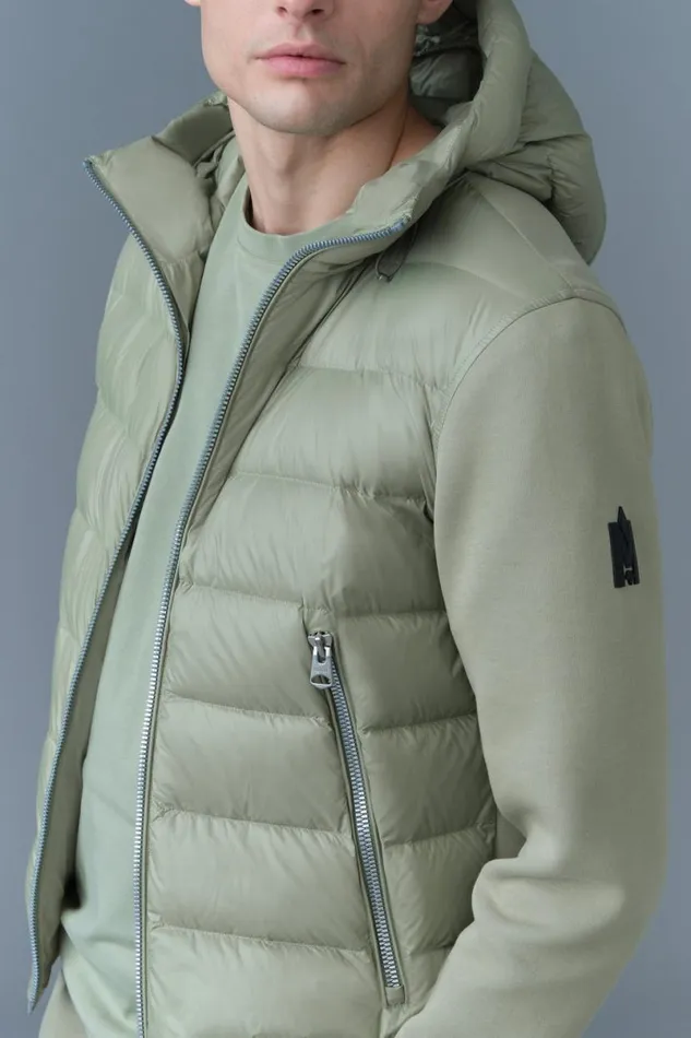 Light Down Jackets Men Mackage FRANKR Hybrid Jacket With Hood Trench