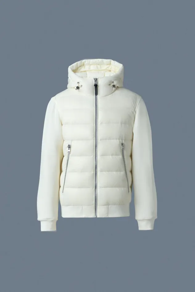 Light Down Jackets Men Mackage FRANKR Hybrid Jacket With Hood Trench