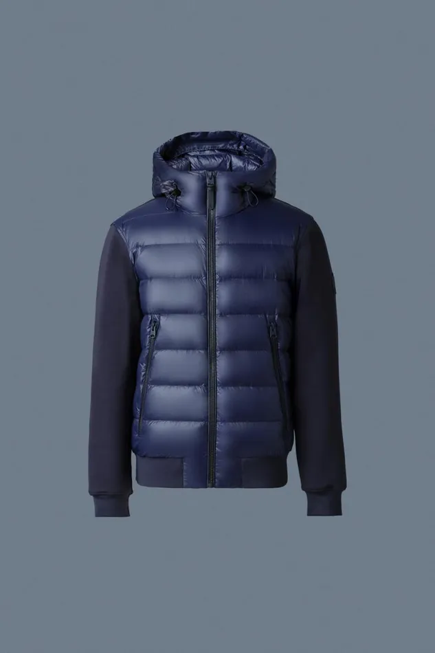 Light Down Jackets Men Mackage FRANKR Hybrid Jacket With Hood Trench