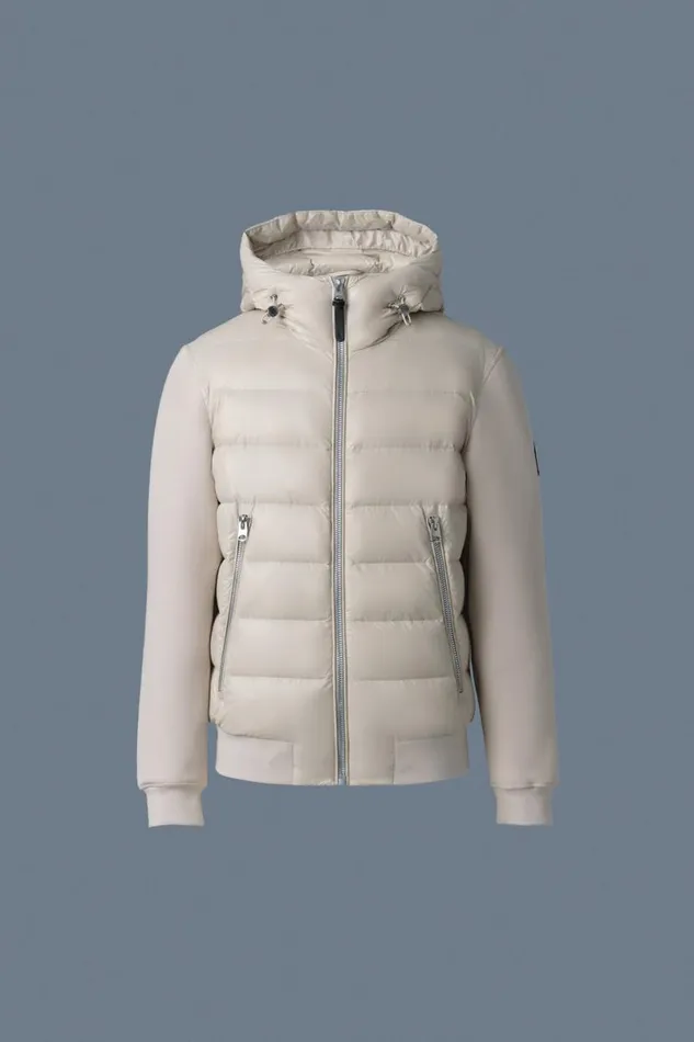 Light Down Jackets Men Mackage FRANKR Hybrid Jacket With Hood Trench
