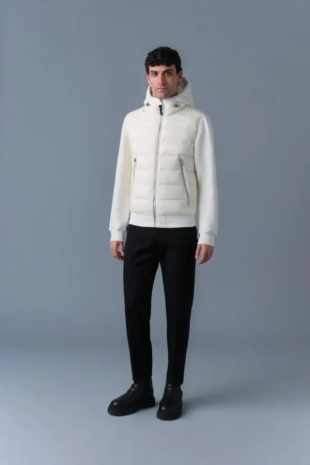 Light Down Jackets Men Mackage FRANKR Hybrid Jacket With Hood Trench