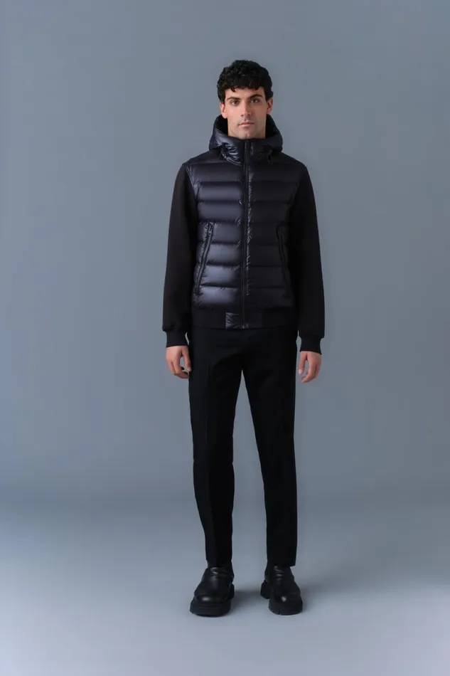 Light Down Jackets Men Mackage FRANKR Hybrid Jacket With Hood Trench