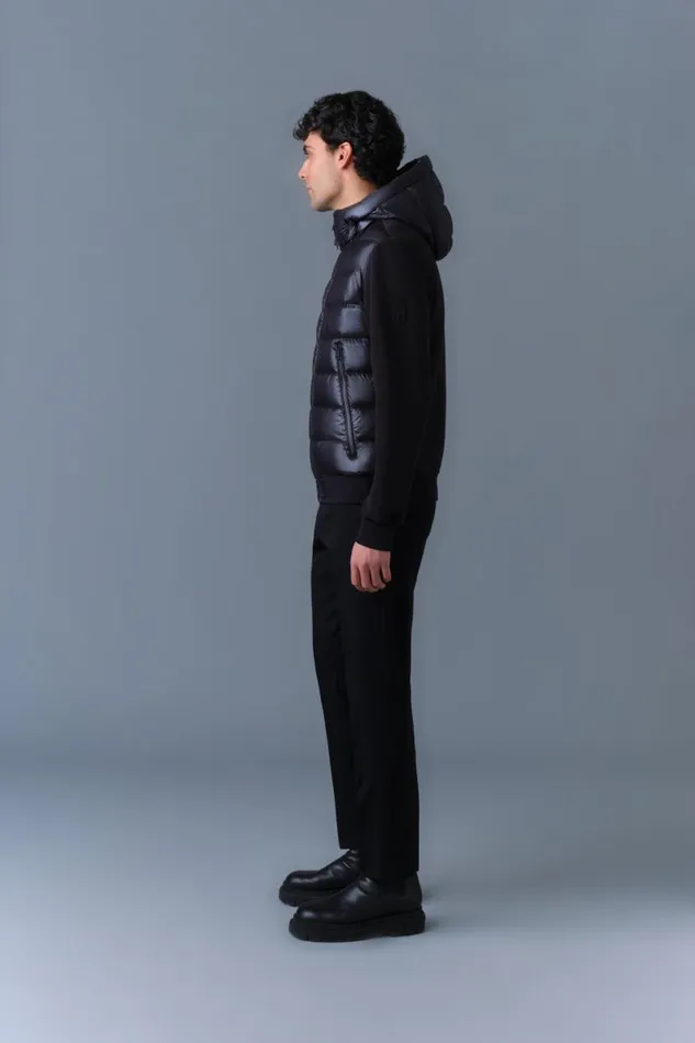 Light Down Jackets Men Mackage FRANKR Hybrid Jacket With Hood Trench