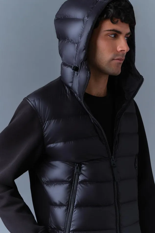 Light Down Jackets Men Mackage FRANKR Hybrid Jacket With Hood Trench